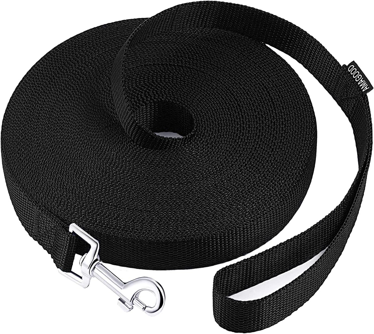 AMAGOOD Dog/Puppy Obedience Recall Training Agility Lead-15 20 30 50 ft Long Leash-for Dog Training,Tie Out,Play,Safety,Camping (30Feet x 1Inch,Orange