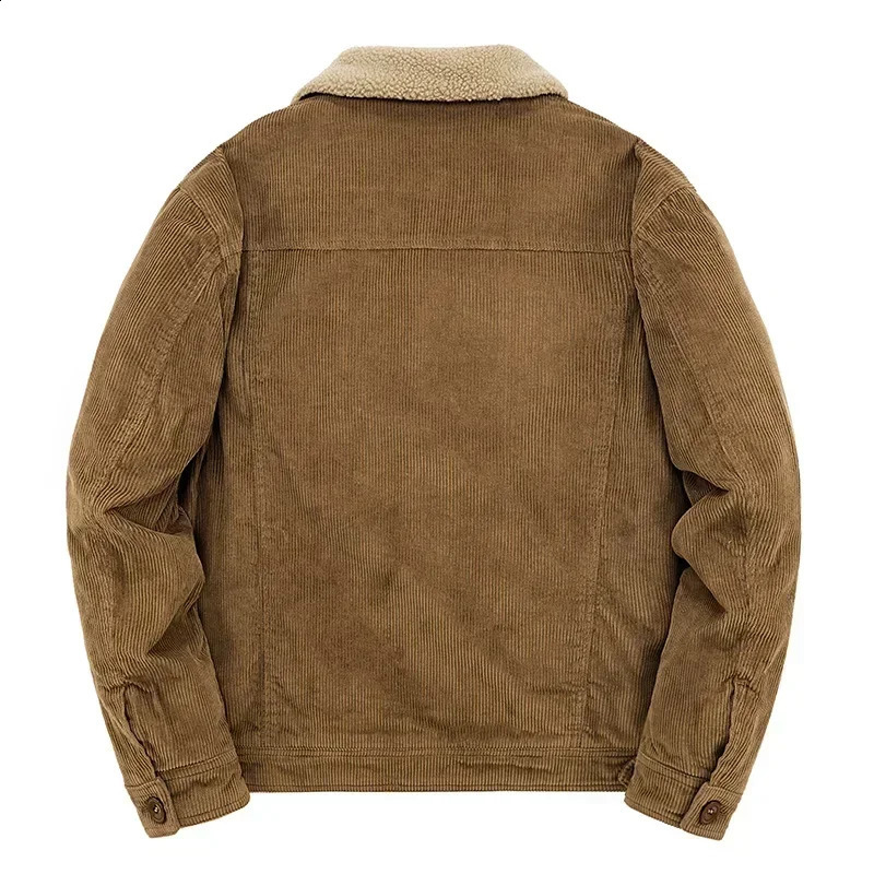 Male Cotton Jackets Padded Warm Loose Parka Coat Corduroy Short Jacket Man Solid Zip Windbreaker Winter Mens Fleece 241121