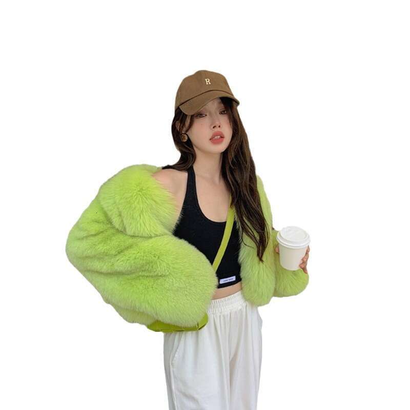 European mink jacket for women, small and environmentally friendly fox short imitation jacket, fur sweater