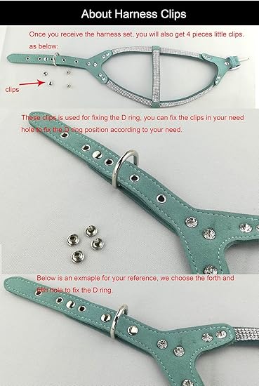 Dog Collars Newtensina Dog Collar Harness Leadets Fashion Dog Collar Diamante with Harness Leashes Comfortableoft Collar Harness and Leasheset for Dog