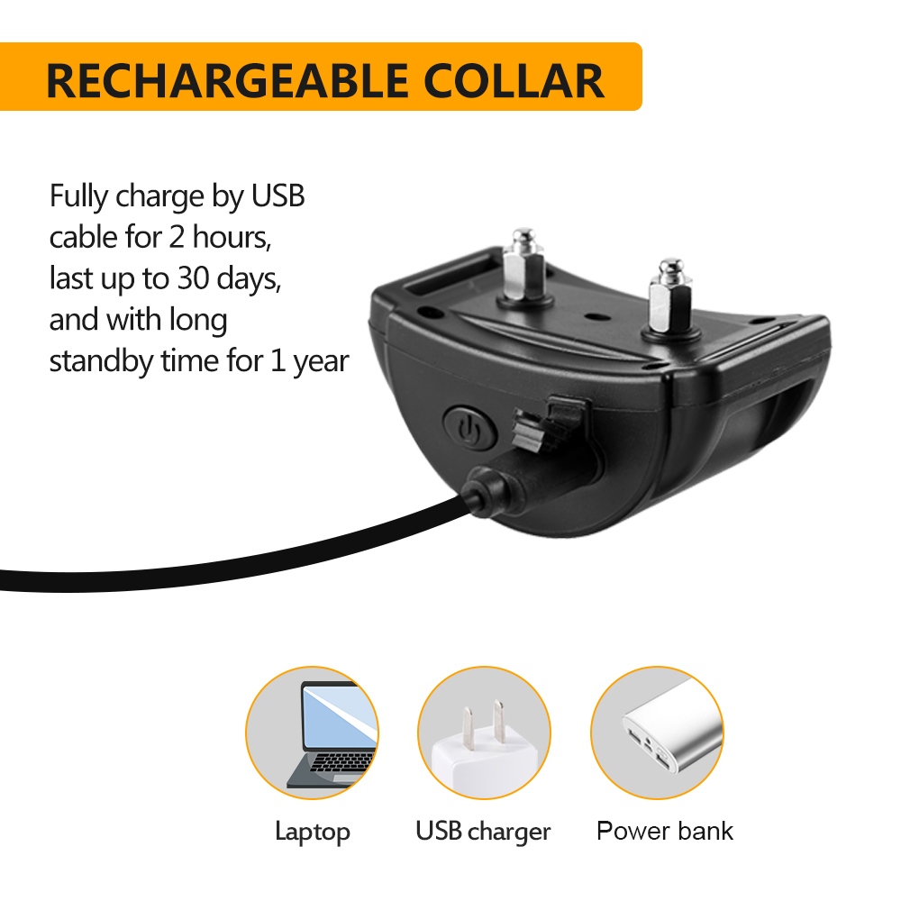 Waterproof and Rechargeable Large Dog Anti Bark stop E shock Collars