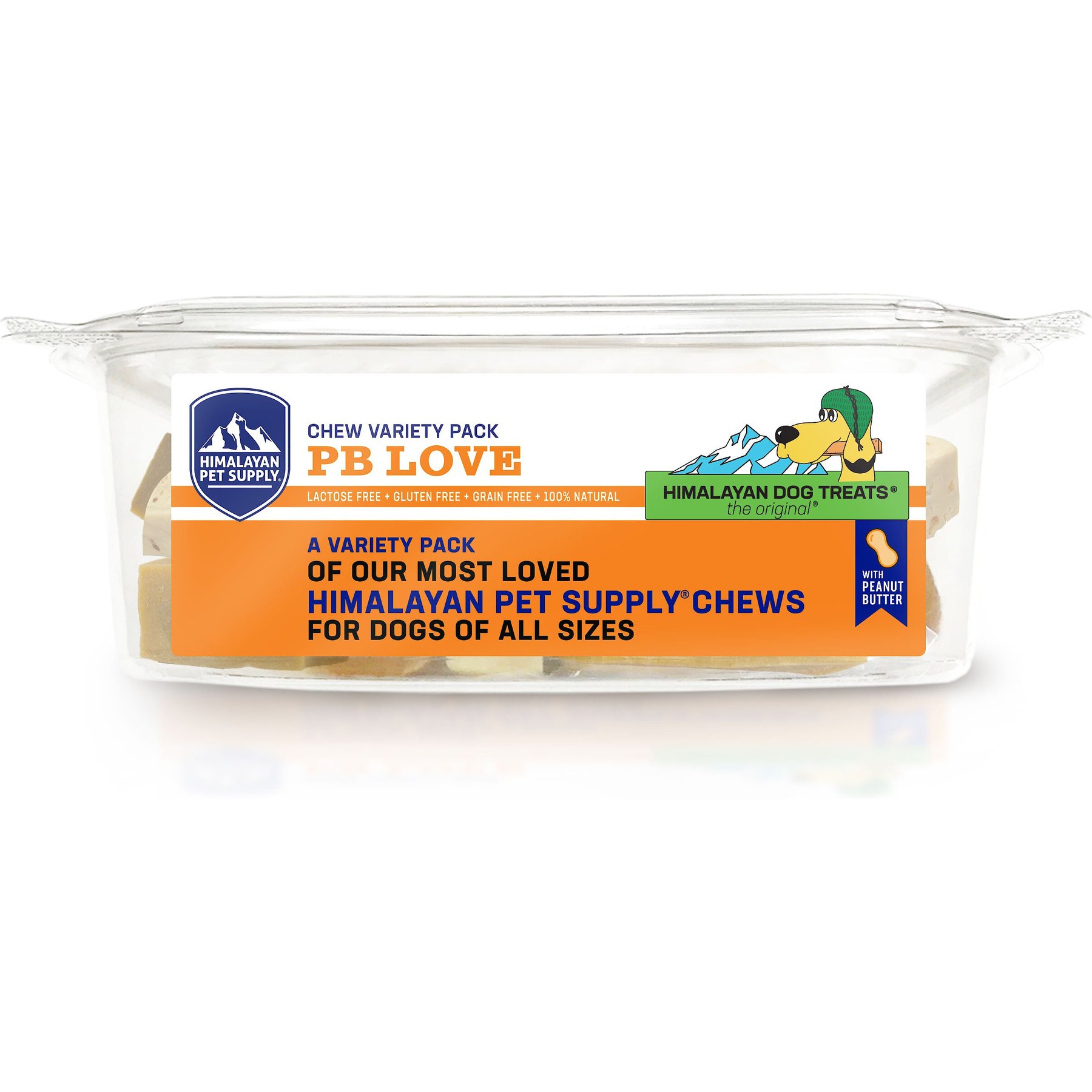 Himalayan Pet Supply PB Love Peanut Butter Variety Pack Dog Treats, 32-oz tub