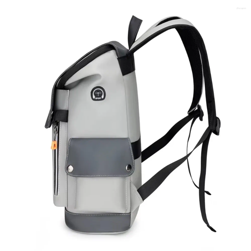 School Bags High Quality PU Leather Waterproof Men's Laptop Backpack Large Computer For Business Urban Man USB Charging