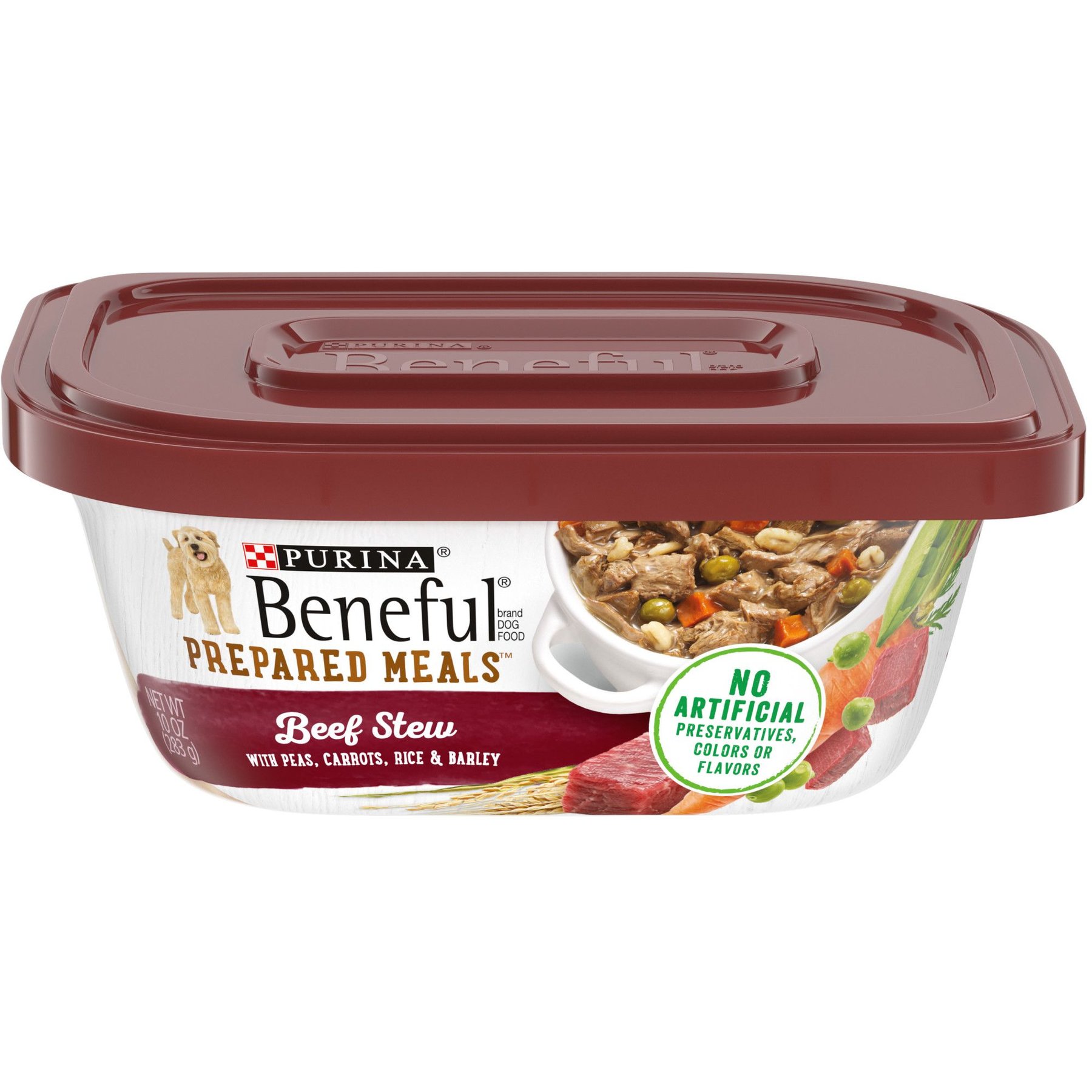 Purina Beneful Prepared Meals Beef Stew with Peas, Carrots, Rice & Barley Wet Dog Food