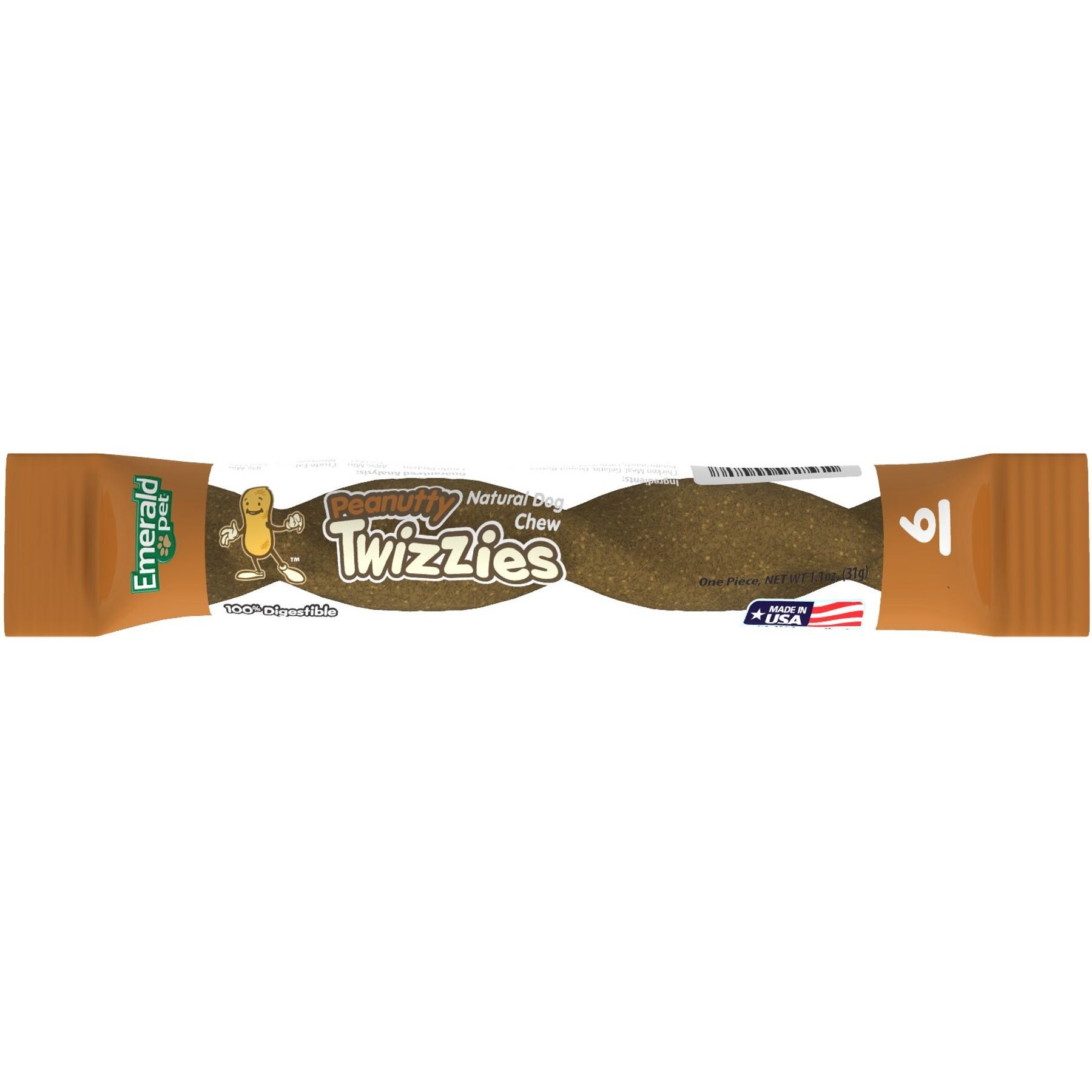 Emerald Pet Peanutty Twizzies Grain-Free Dog Treats