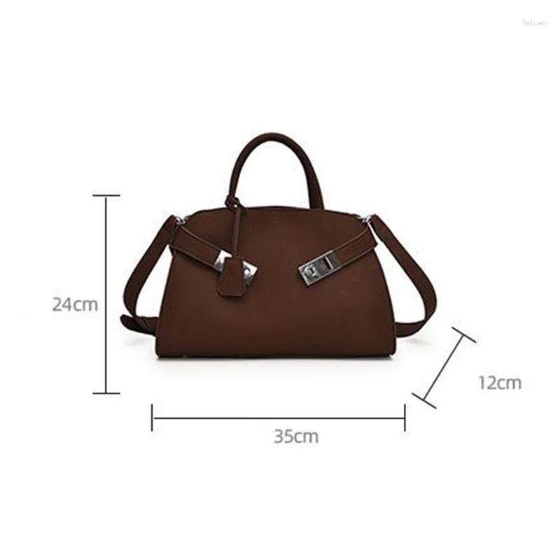 Totes Brand Designer Women's Handbag Large Capacity Female Simple Shoulder Bag Fashion Brown Crossbody B5 h7