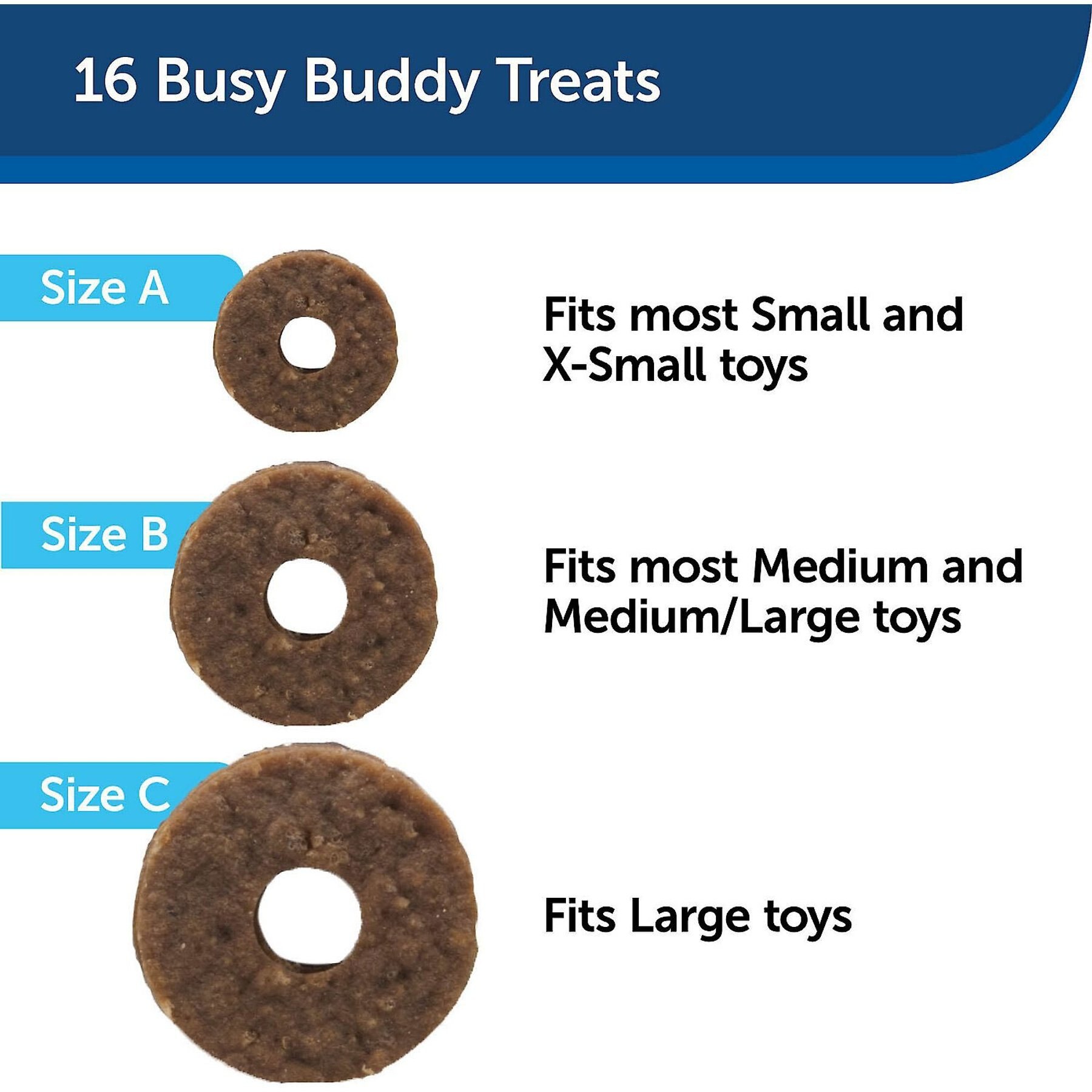PetSafe Busy Buddy Natural Rawhide Rings Dog Treats, Size B