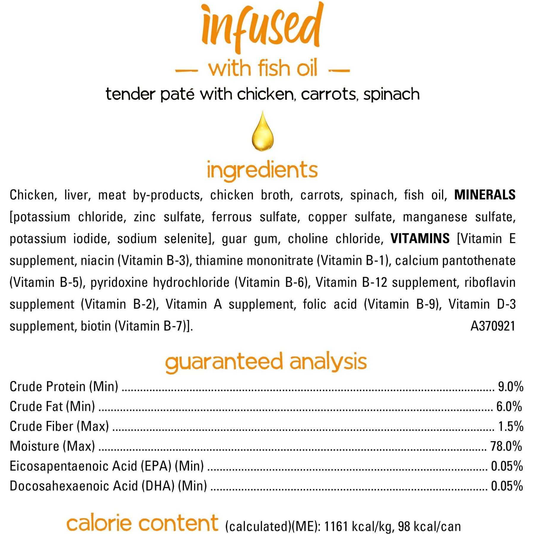 Purina Beneful Infused Pate with Real Chicken, Carrots & Spinach Wet Dog Food, 3-oz