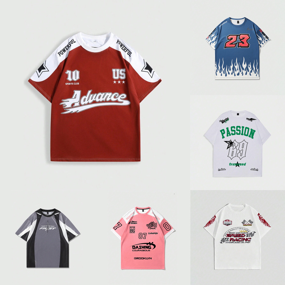 Neck Men Short Crew Sleeve 3D Print Breathable Wear Loose Trendy Football T-Shirt For Daily Life