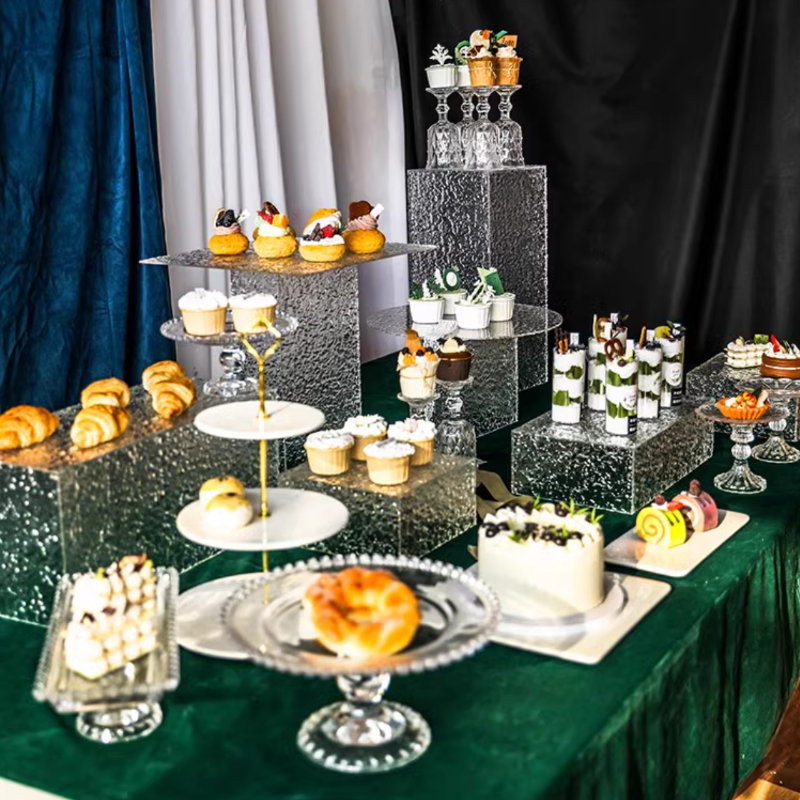 12pcs Wedding Decoration Cake Bar Column Stand Dessert Table Buffet Trays Wedding Favors Craft Centerpiece Home Hotel Feast Cake Food Drinks Fruit Hol