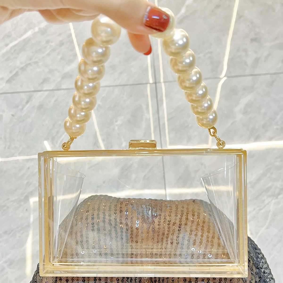 new handbag acrylic transparent small bag small square box bag single shoulder diagonal cross chain bag banquet womens bag