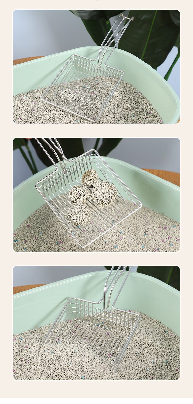 Bentonite Cat Litter Scoop - Deep Shovel with Easy Scoop Hollow-Carved Design