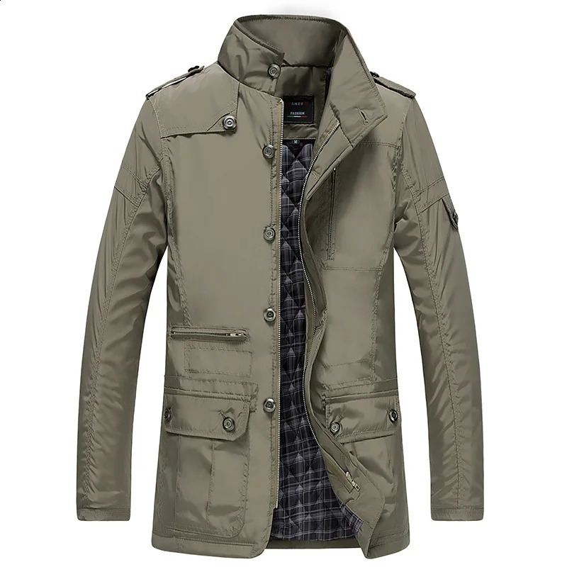 Winter Men Jackets and Coats Casual Windproof Thick Warm Jacket Mens Long Trench Coat Parka Clothing Drop 241121Z