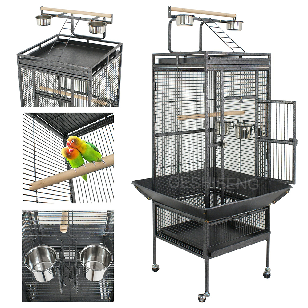 Chinese manufacturers Wrought Iron Large Flight Bird canary Cage Removable Large Bird Cage
