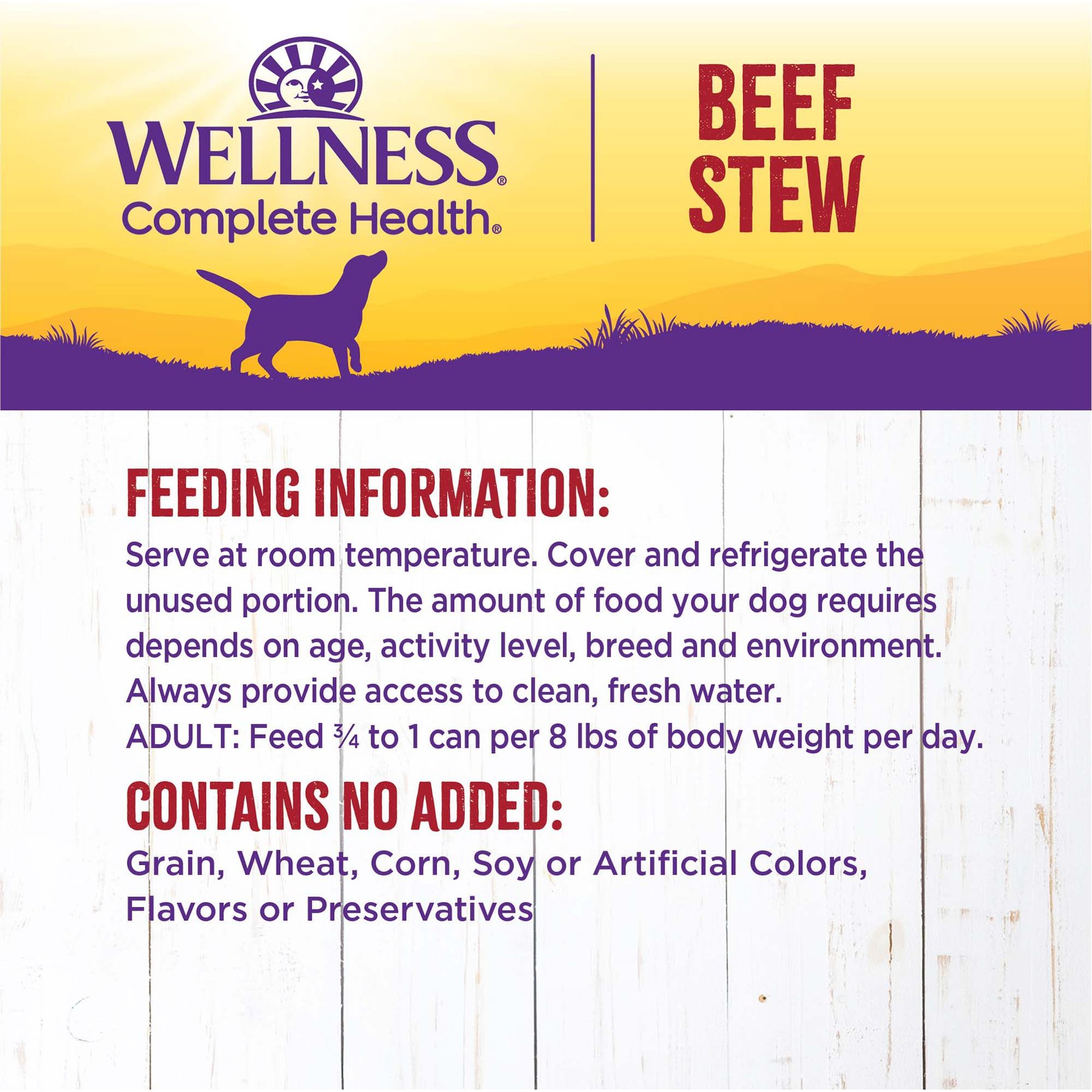 Wellness Beef Stew with Carrots & Potatoes Grain-Free Canned Dog Food