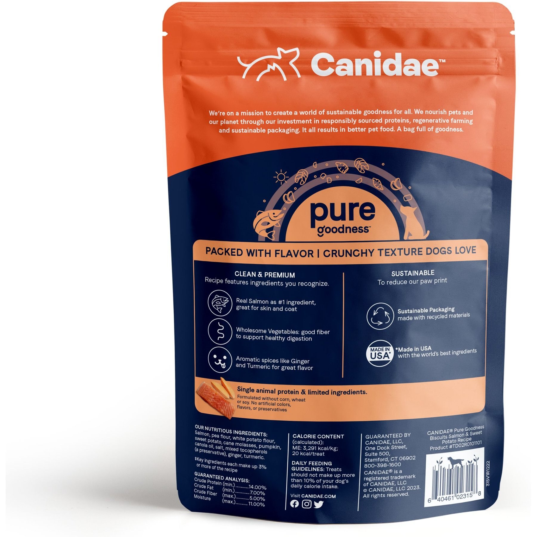 CANIDAE Pure Biscuits with Salmon & Sweet Potato Dog Treats