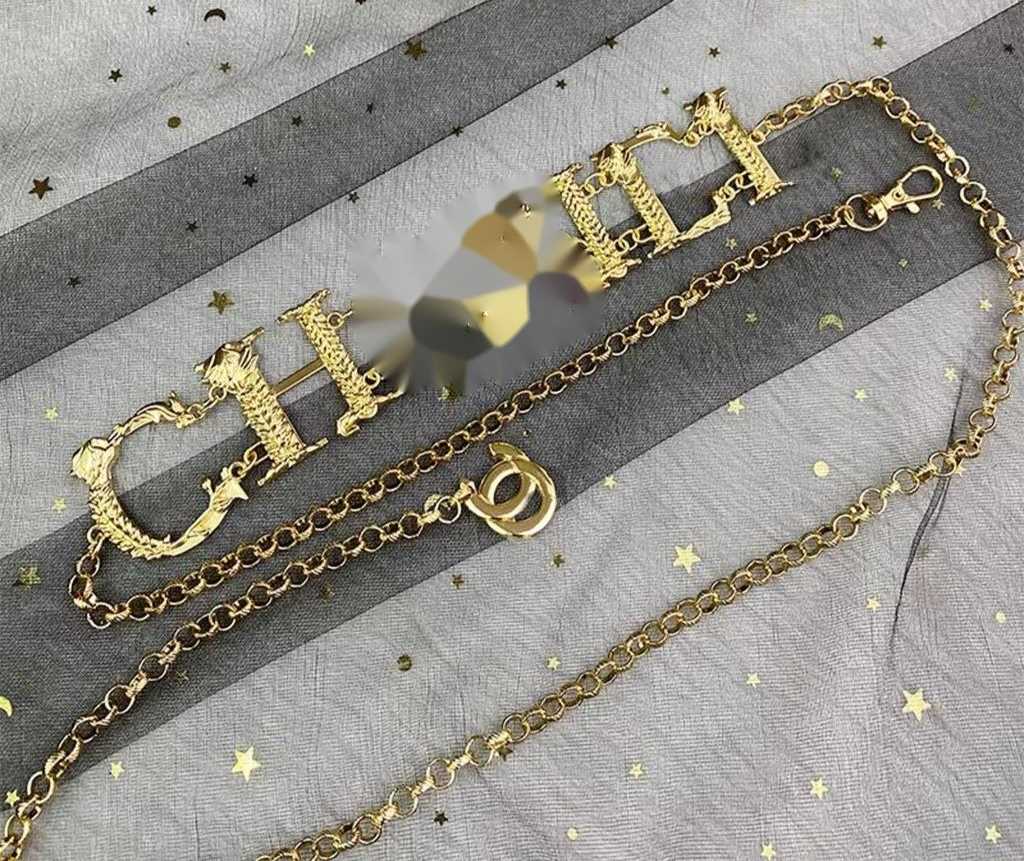 Belts Designer Waist Chain Belts Luxury Gold Waistband Diamond Letters Chain Belt for Women Casual Dress Fashion Accessories