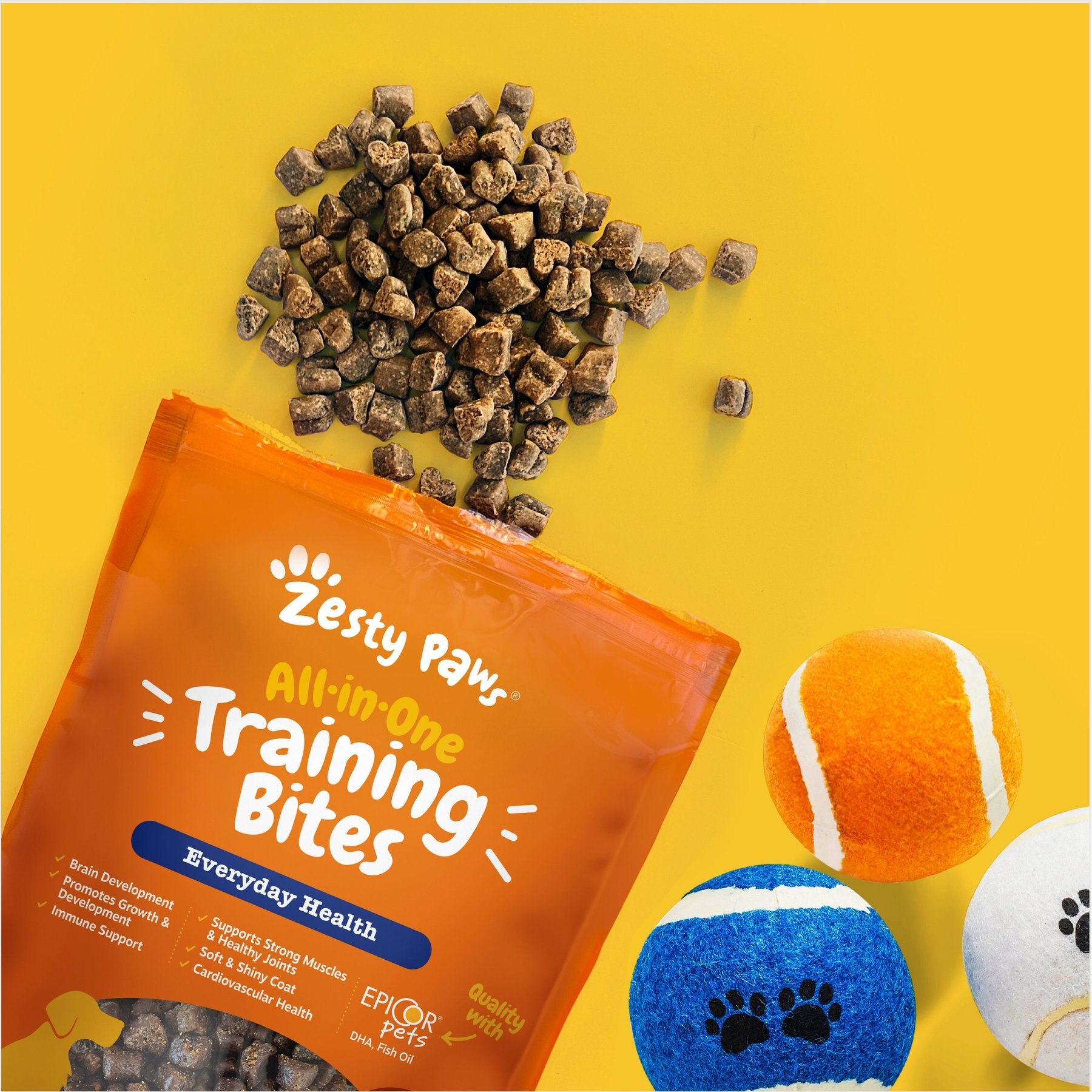 Zesty Paws All-in-One Bacon Flavored Soft & Chewy Training Bites Multivitamin Dog Treats