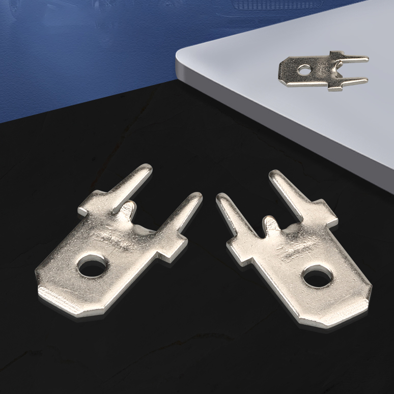 PCB welding insert DJ6111-6.3 Circuit Board 6.3 Anti-reverse positioning 250 Welding foot plate connector terminal connector