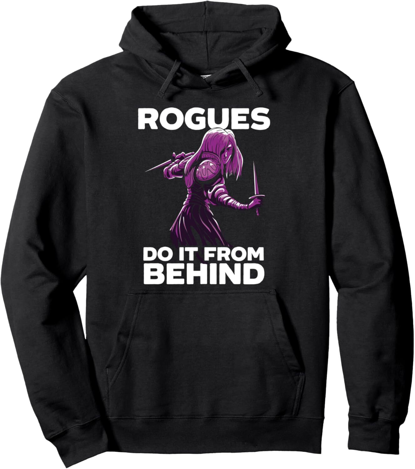Hoodie for Mens Womens Rouges Do It From Behind RPG Gaming Games Funny RPG Gamer Pullover Hoodie Graphic Hoodies sweatshirt