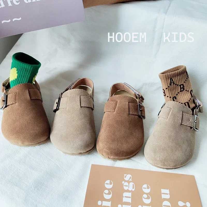 Childrens Fleece Elastic Clogs Baby Boys Girls Plush SlipperPrewalker Winter Warm Soft Sole ShoesAnti-Slippery FootwearW251121
