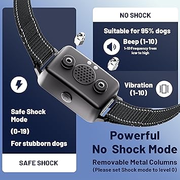Hopaoo 4500FT-Dog Training Remote for Small Medium Large Dogs10-120lbs,Waterproof Collars,Electric Dog Collar with Adjustable Beep(1-10),Vibration,Saf