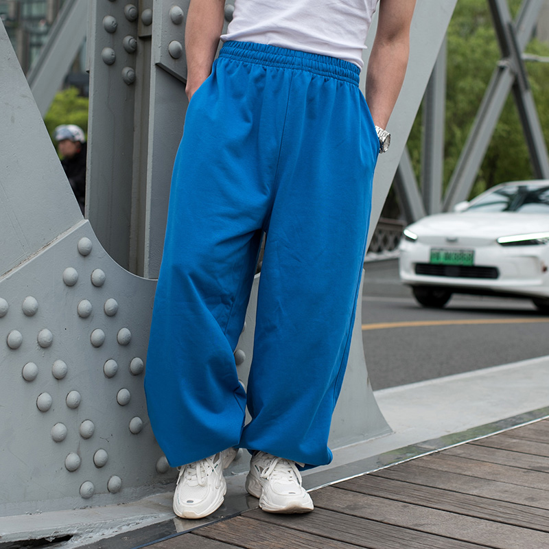 Men Hip Hop Pants Plus Size Cornered Sweatpants Oversize Terry Cotton Sweatpants Men's Hip-hop Basketball Wide-leg Trousers XXXXL