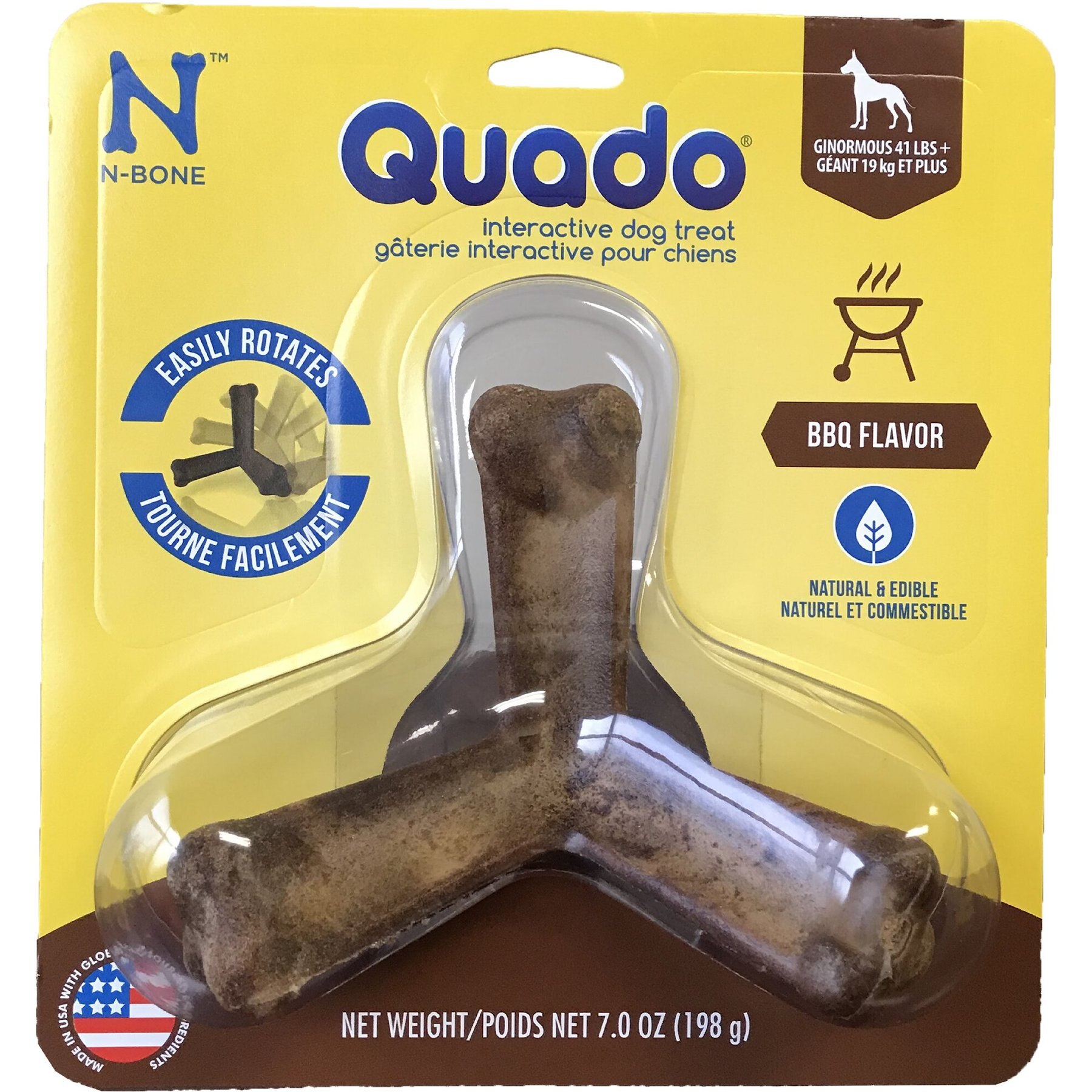 N-Bone Quada BBQ Flavored Interactive Large Dental Dog Treat