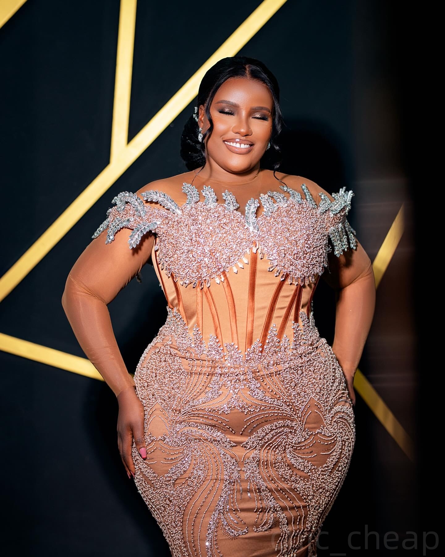 2025 Aso Ebi Plus Size Chocolate Mermaid Prom Dresses For Special Occasions Illusion Rhinestones Evening Party Birthday Gowns Dress For Women Vestidos