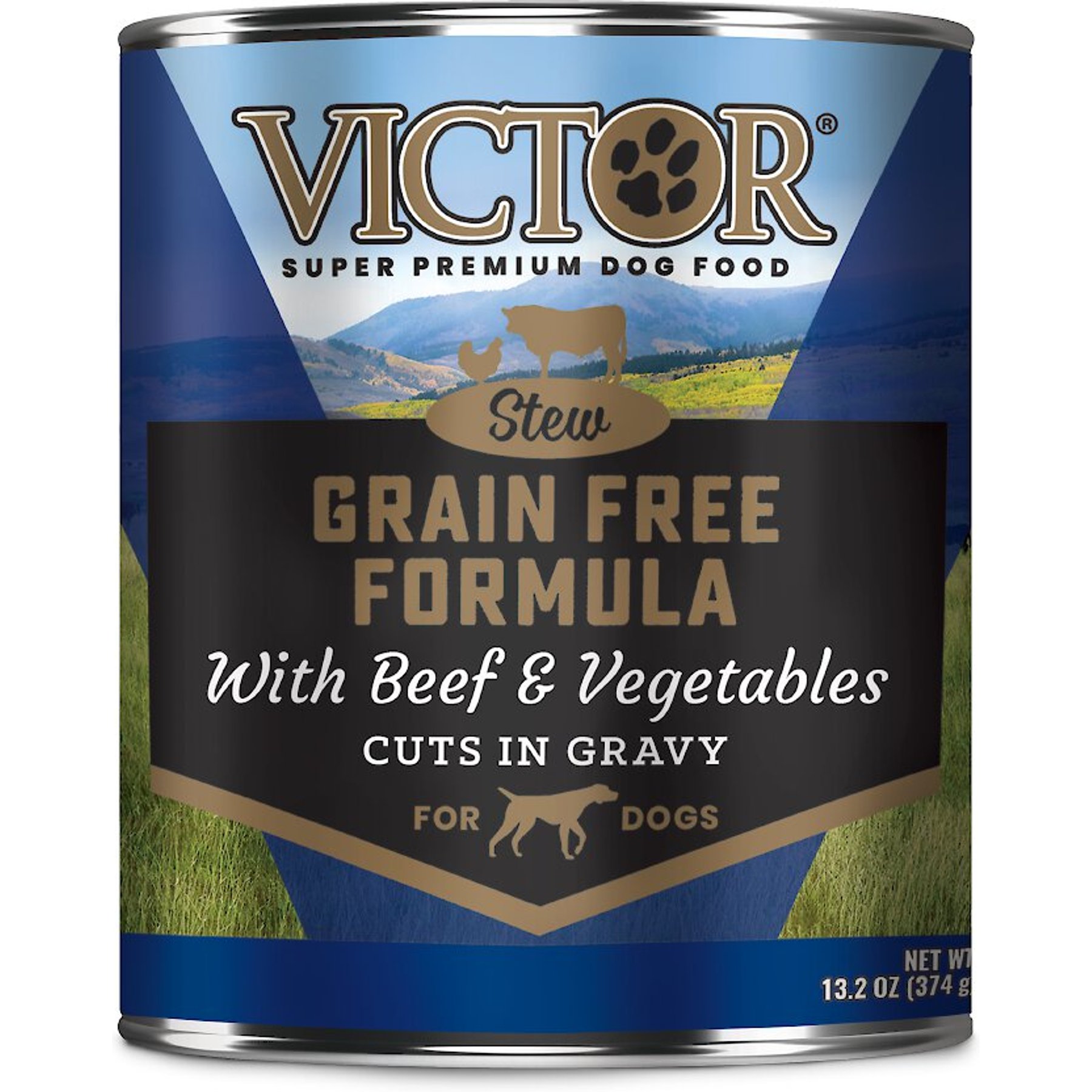VICTOR Beef & Vegetables Stew Cuts in Gravy Grain-Free Canned Dog Food