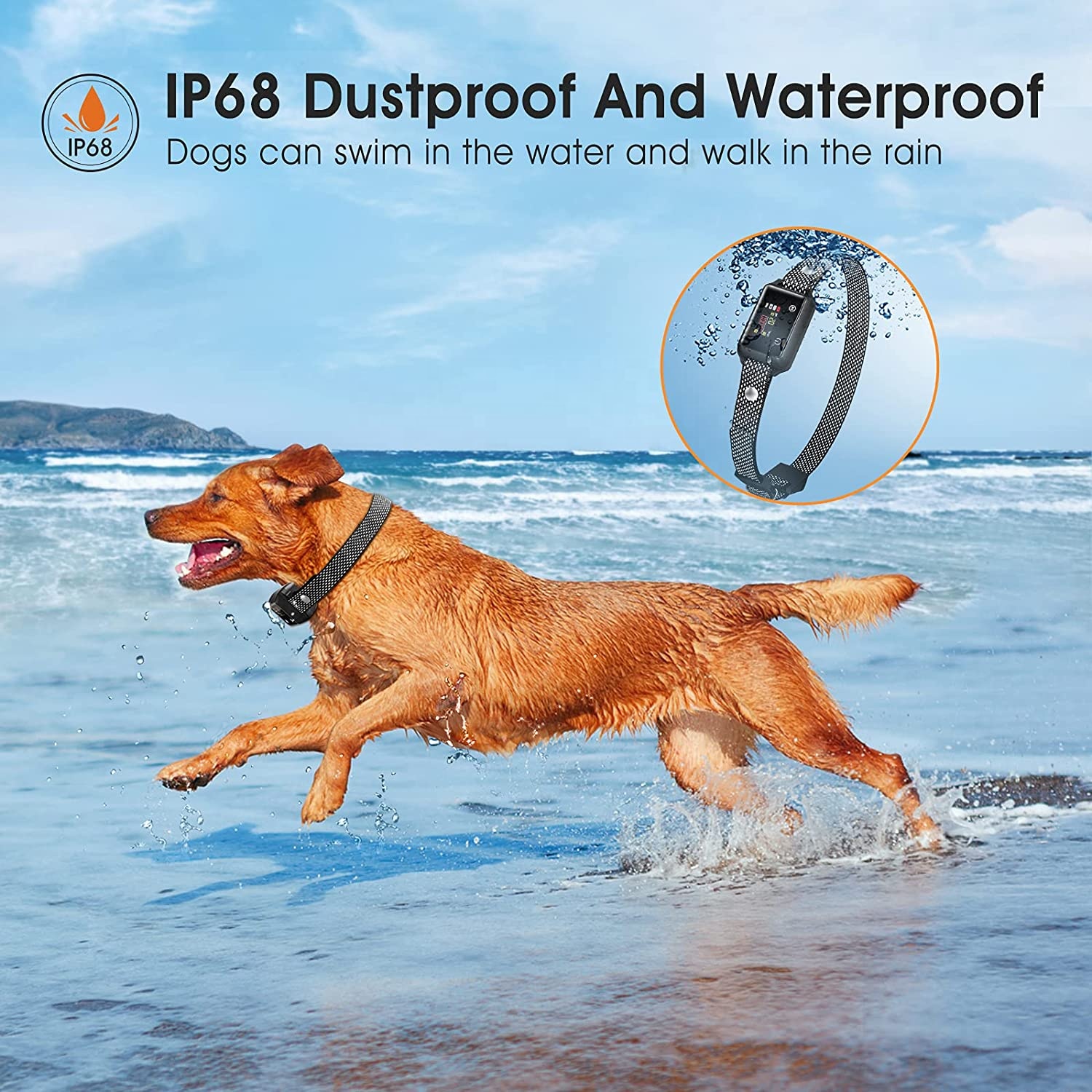 2022 Electronic No Barking Dog Static Shock Collar Rechargeable Dog Sound Shock Anti Bark Collar