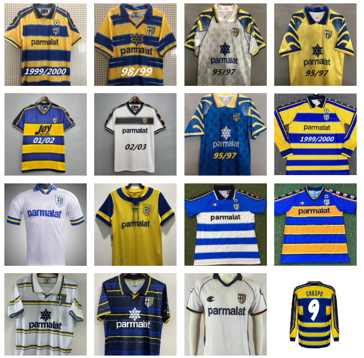Parma Maglia Retro soccer jerseys 1995 96 97 1998 99 2000 02 03 CRESPO Vintage Classic ZOLA CANNAVARO AMOROSO BUFFON Men Kits football shirt