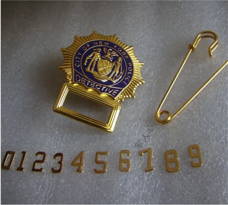 US City of York Department Metal Badge Cosplay Inspector Detective Sergeant Shirt Lapel Brooch Pin 240412