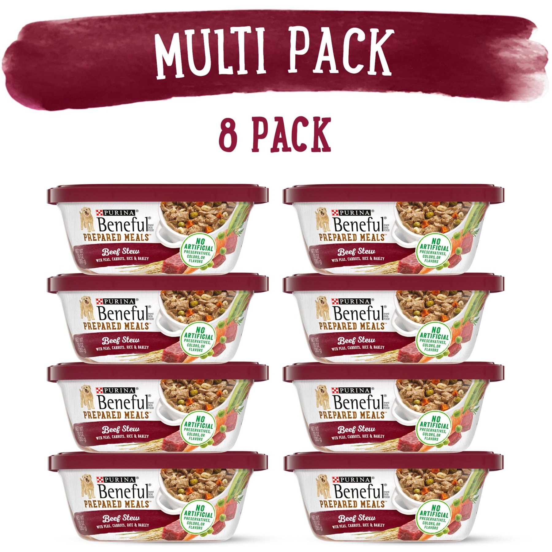 Purina Beneful Prepared Meals Beef Stew with Peas, Carrots, Rice & Barley Wet Dog Food