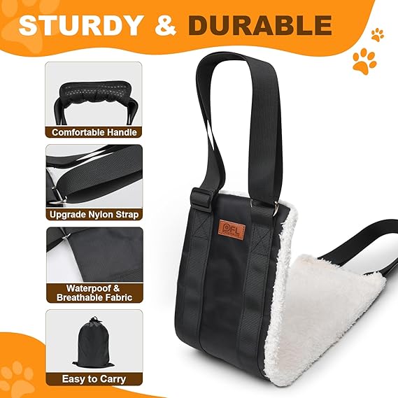 4-150 lbs Adjustable Dog Sling Large Lift Rehab Harness for Weak Rear Legs, Soft Hind Leg Support Helps Senior, Injured, Disabled and After ACL Surger