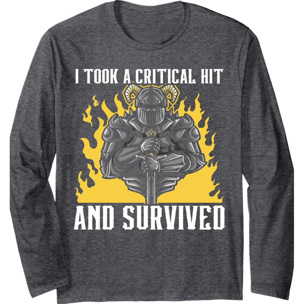 Long Sleeve Shirts for Men sweatshirt I Took A Critical Hit RPG Gaming D20 Games Funny RPG Gamer Tee Streetwear Casual tops clothes cool
