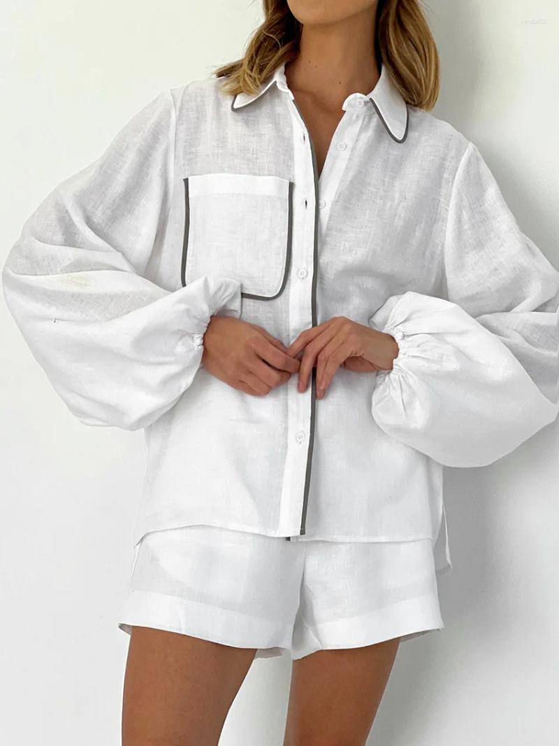 Elegant Women's 2-Piece Tracuits En Summer Short | Casual Blouse And Shorts Sets