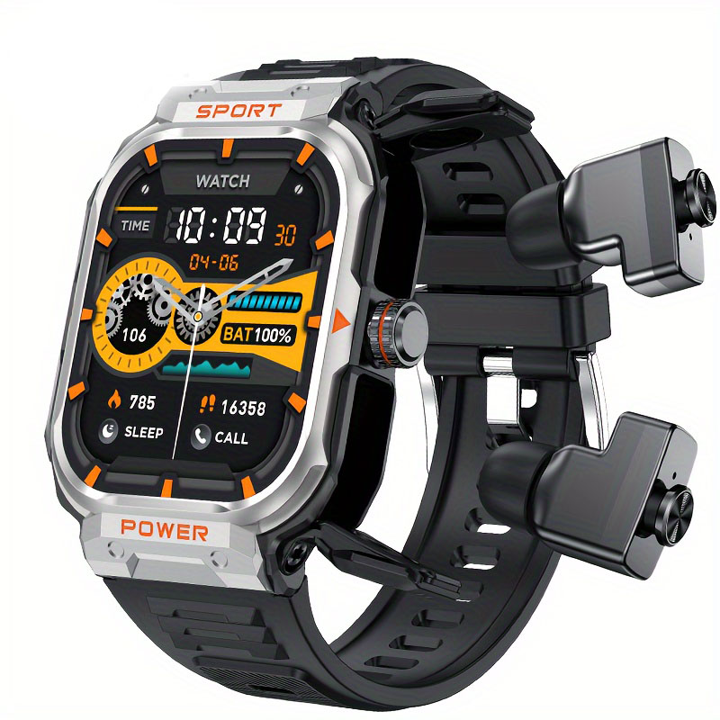 Men's and Women's 2-in-1 Wireless Earphones with Smartwatch Functionality