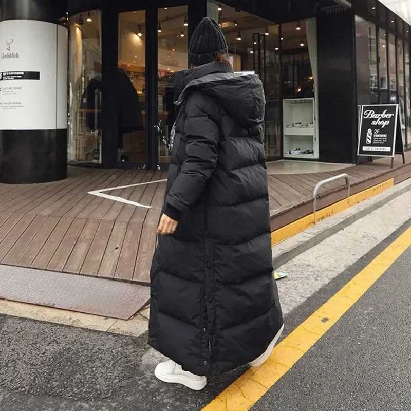 Long sleeved cotton jacket for women 2023 new Korean Over The Kn fashion park winter women thick black down cotton jacket W241122
