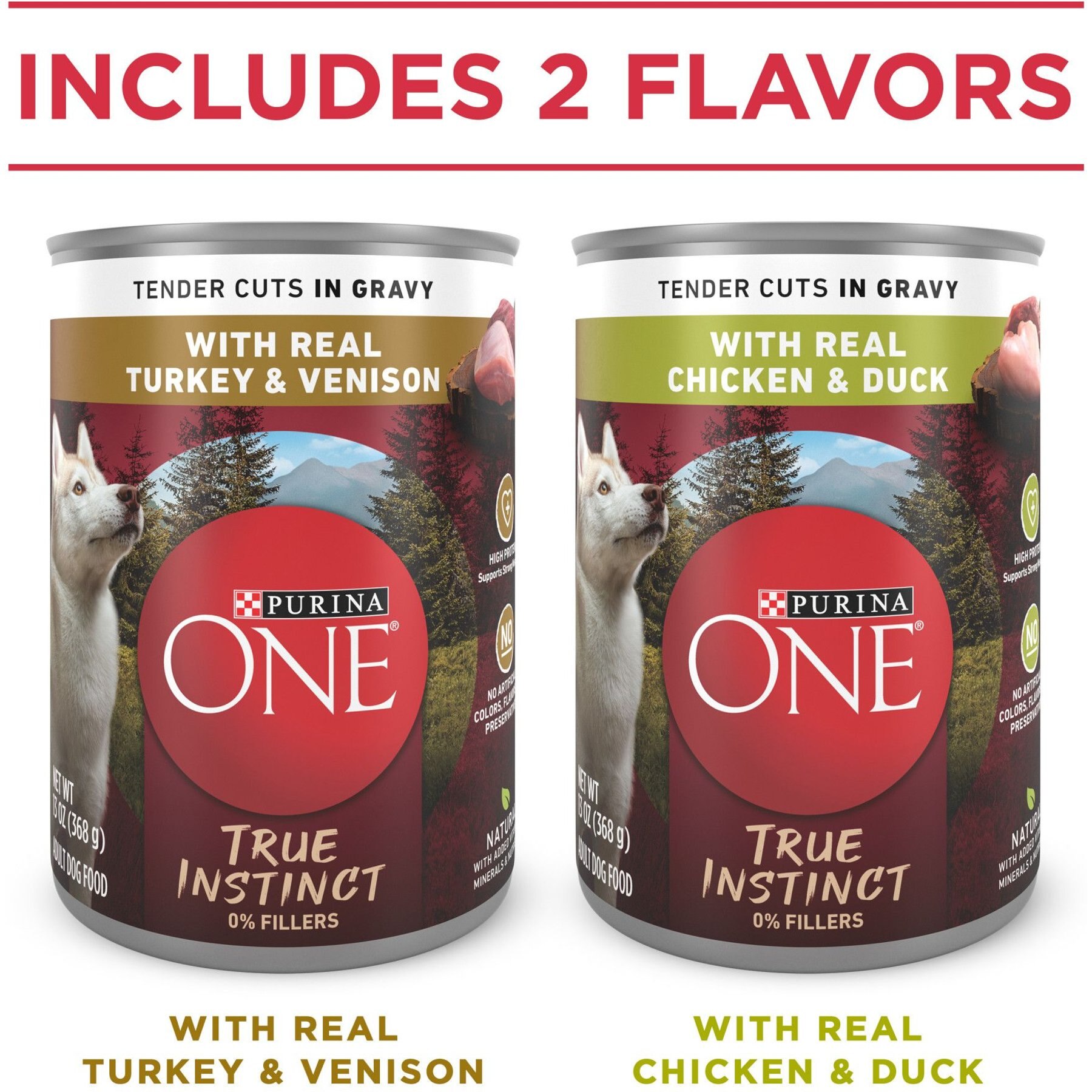 Purina ONE SmartBlend True Instinct Tender Cuts in Gravy Variety Pack Canned Dog Food