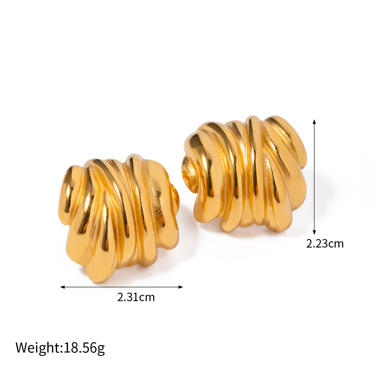 Designer Stainless Steel 18K Gold Earrings for Women Vintage Earrings Parties Wedding Gifts Factory Wholesale Customization of Logo