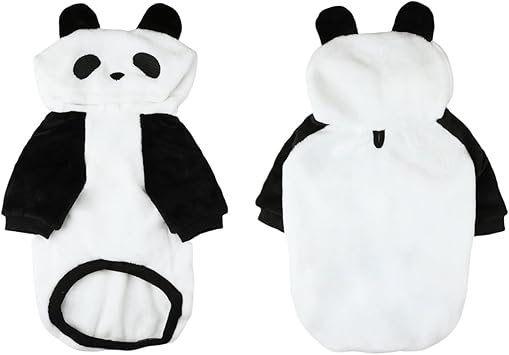 HOTUMN Dog Costume - Pet Halloween Cosplay Hoodies Cute Puppy Panda Costume, Hoodie Warm Outfits for Small and Dogs
