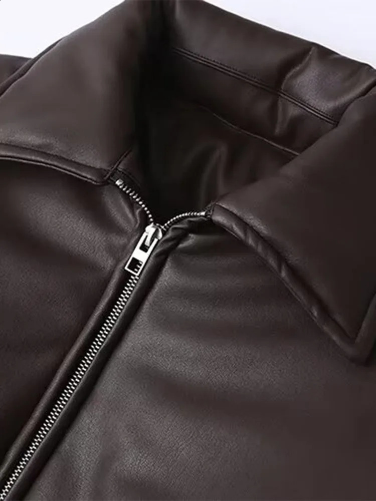 summer womens clothing European and American style French n fashionable thick leather cotton coat 241121