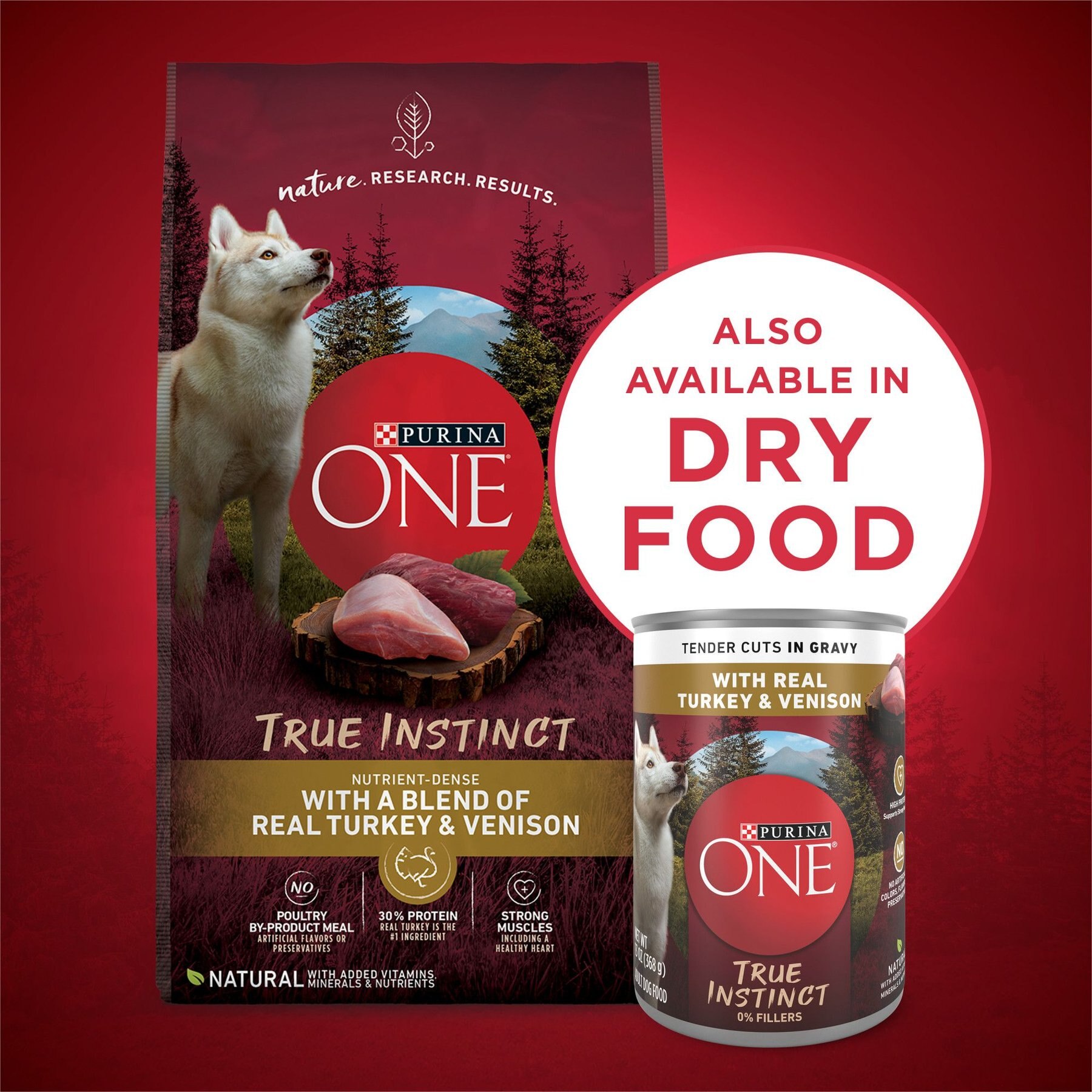 Purina ONE SmartBlend True Instinct Tender Cuts in Gravy with Real Turkey & Venison Canned Dog Food