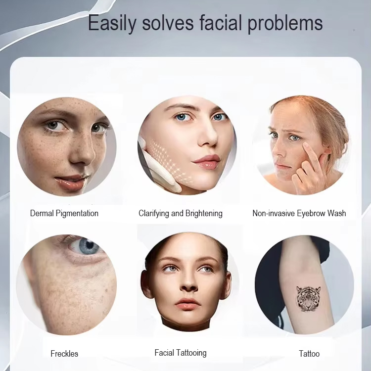 Powerful Picosecond Nd Yag Laser Professional Tattoo Removal Freckle Acne Mole Elimination Picolaser Portable Black Doll Treatment Beauty Machine