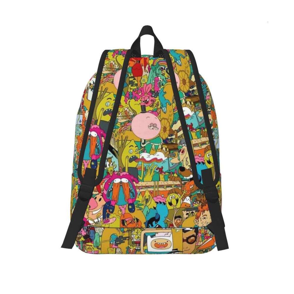 Graphics Cartoon Backpack Middle High College School Student Bookbag Teens Canvas Daypack Durable