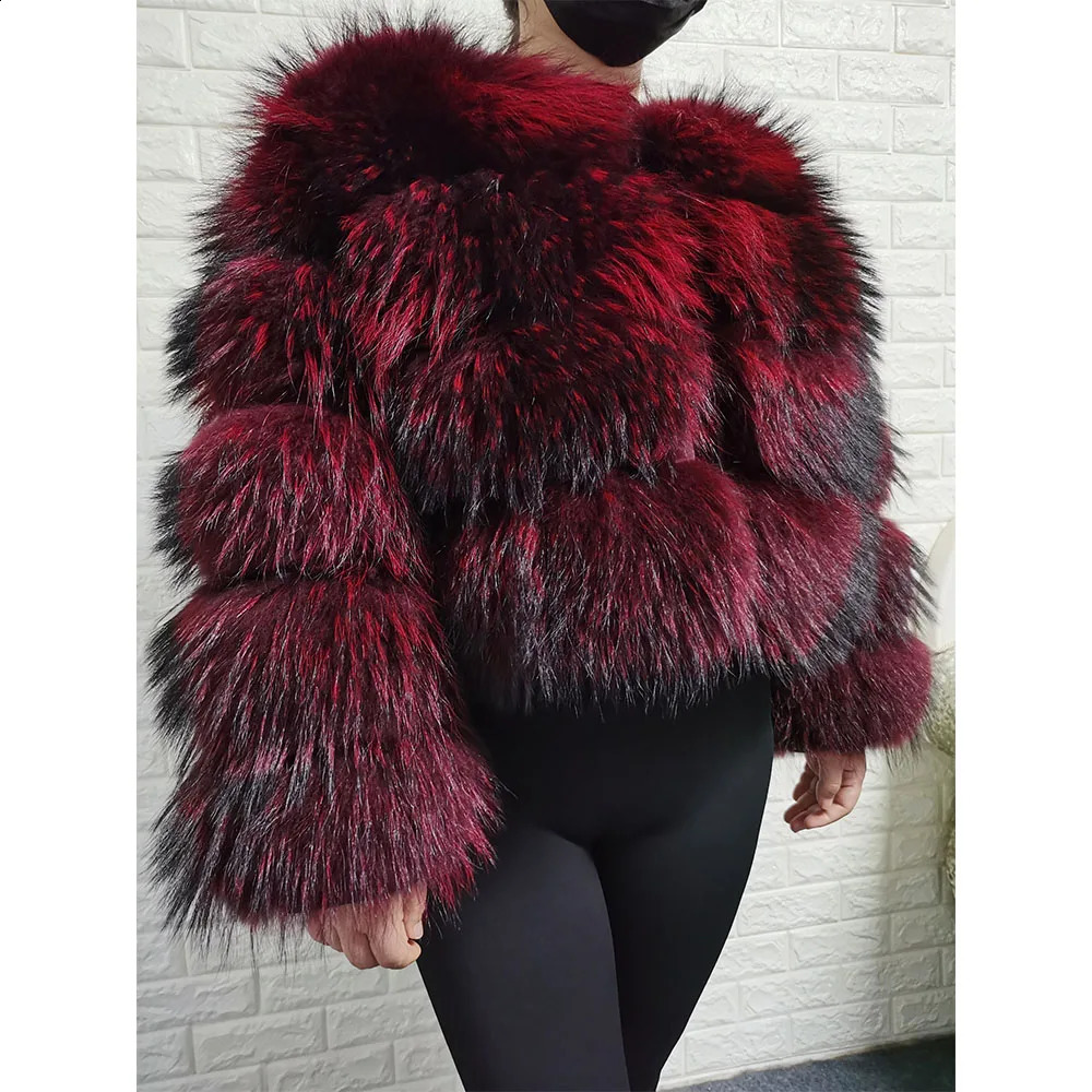 2024 trend natural fur real coat womens jacke Leather Woman clothing outerwears Female Vest 241120