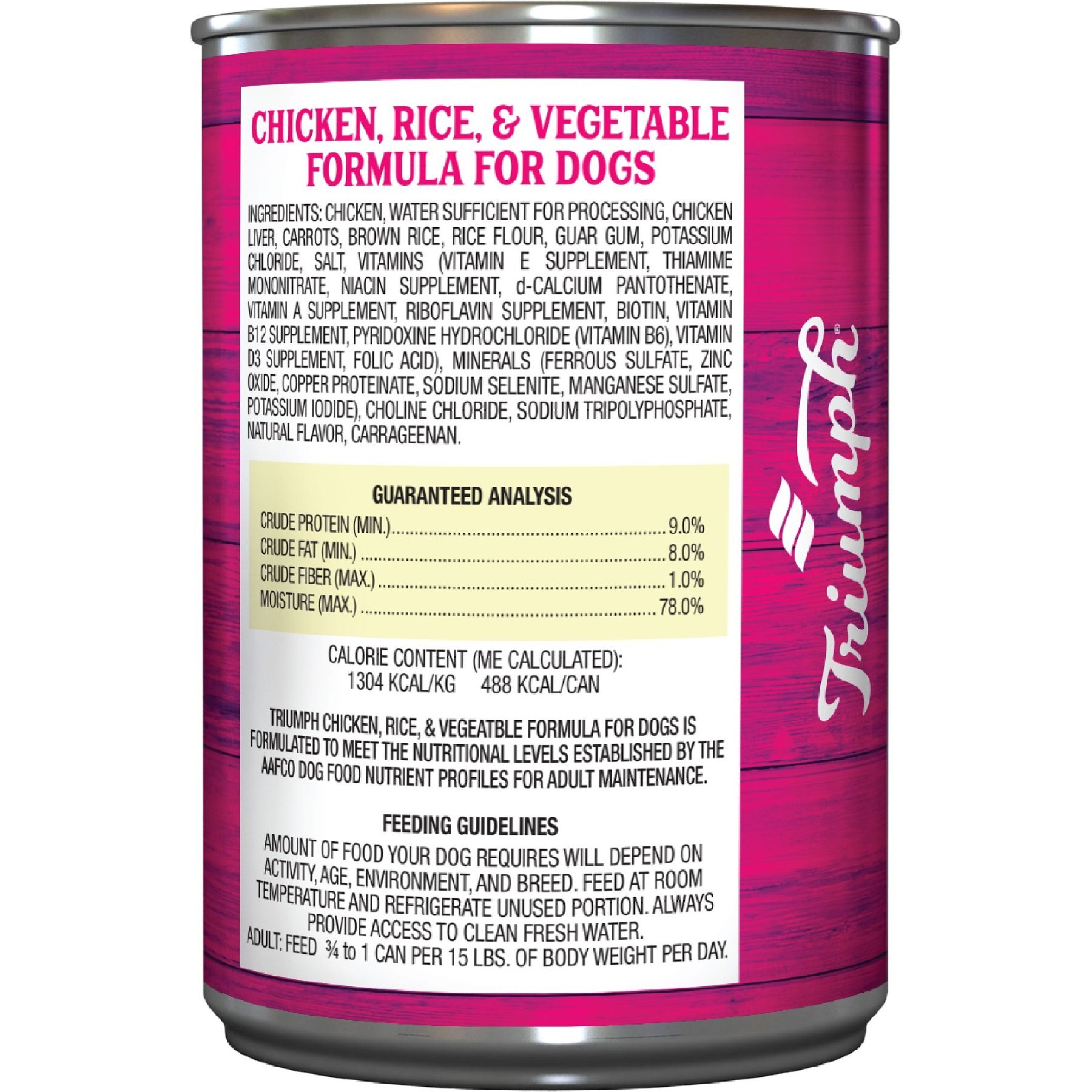Triumph Chicken, Rice 'N Vegetable Formula Canned Dog Food