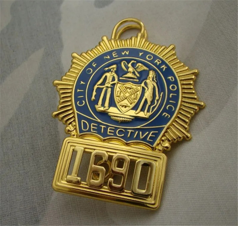 US City of York Department Metal Badge Cosplay Inspector Detective Sergeant Shirt Lapel Brooch Pin 240412