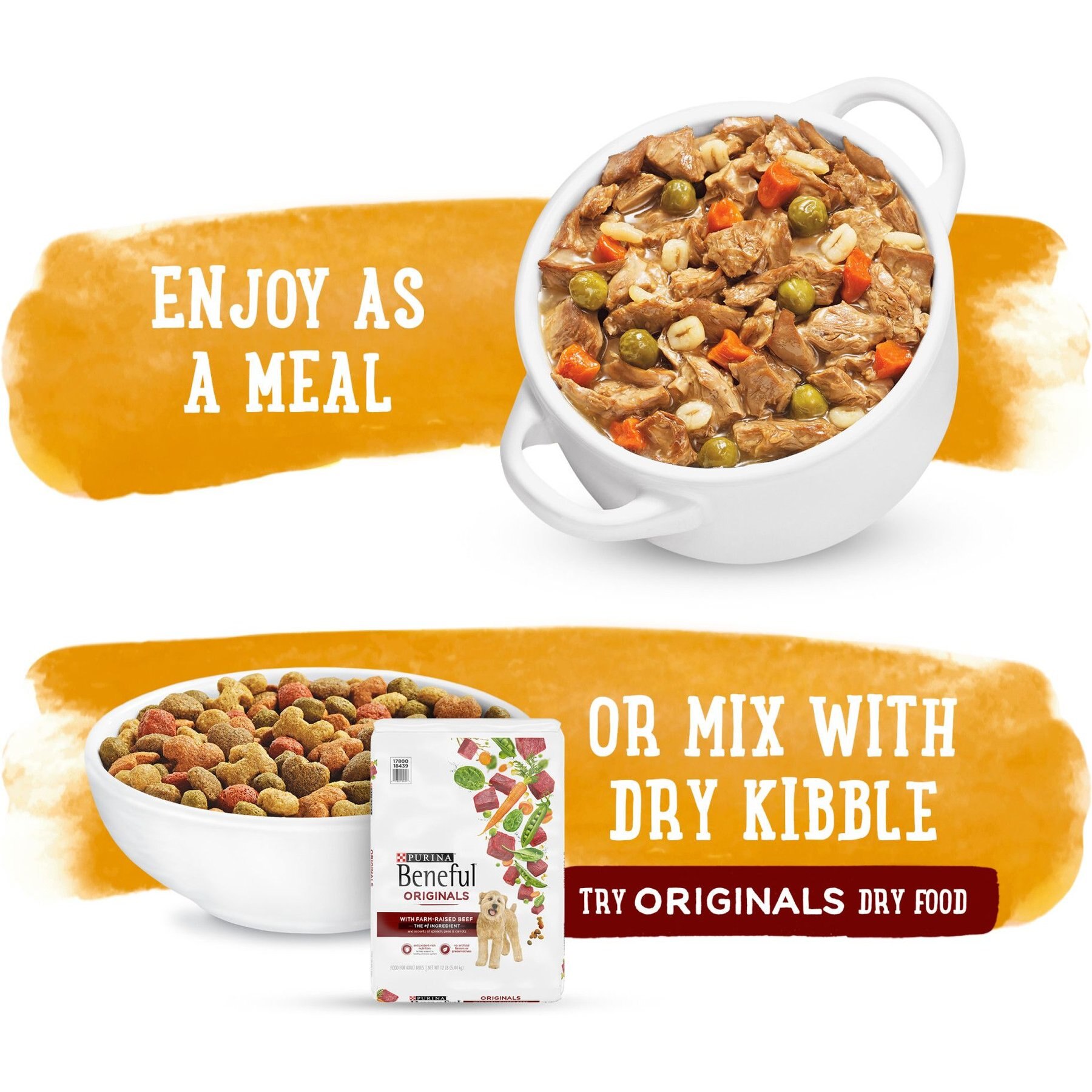 Purina Beneful Prepared Meals Chicken Stew with Rice, Carrots, Peas & Barley Wet Dog Food